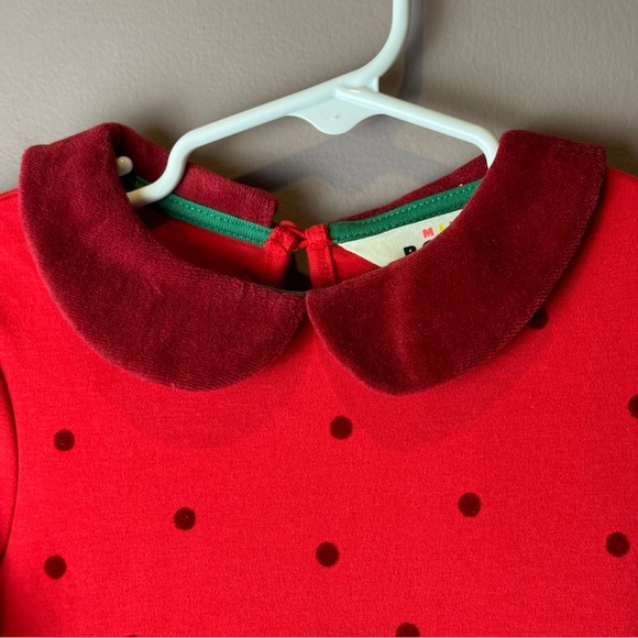 Boden Red Peter Pan Collar Polka Dot Dress 2-3Y G4478 - Picture 5 of 10